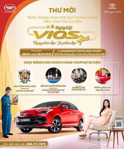 Ngày hội Vios cùng Toyota Bình Phước - Ngày phái đẹp - Xe phải đẹp