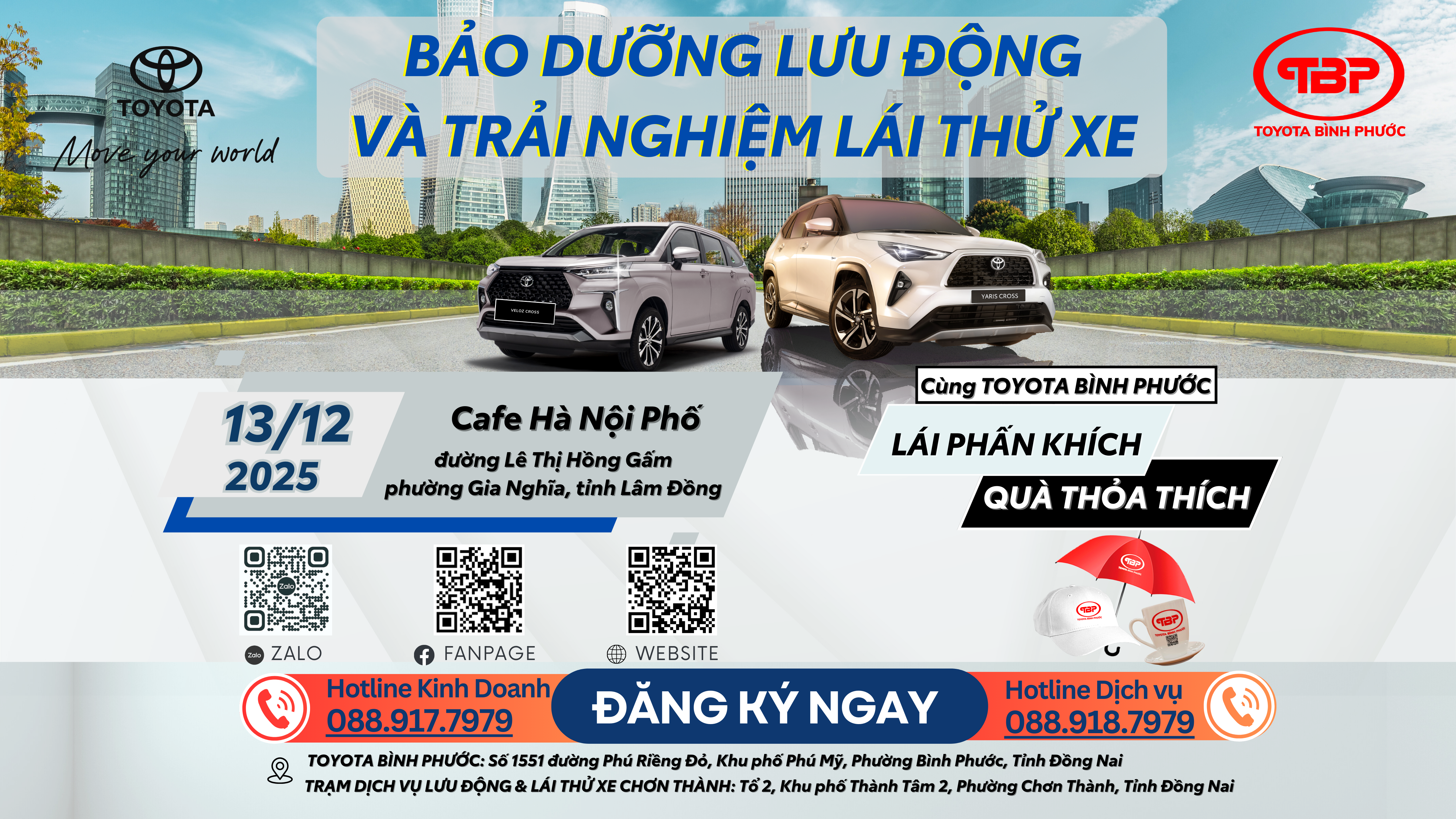 TOYOTA BÌNH PHƯỚC TỔ CHỨC BẢO DƯỠNG LƯU ĐỘNG VÀ TRẢI NGHIỆM LÁI THỬ XE TẠI GIA NGHĨA